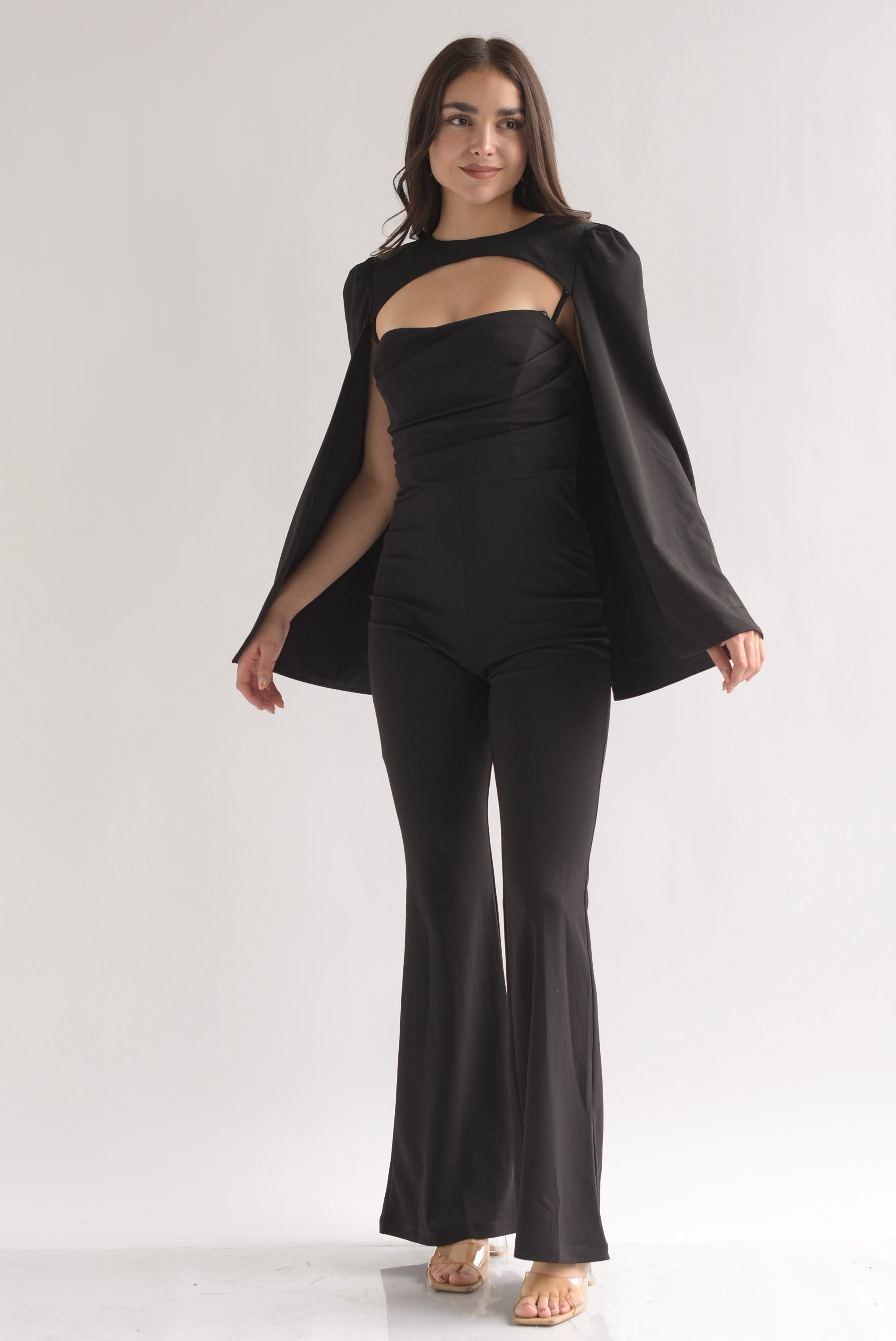 Jumpsuit stapless mangas capa