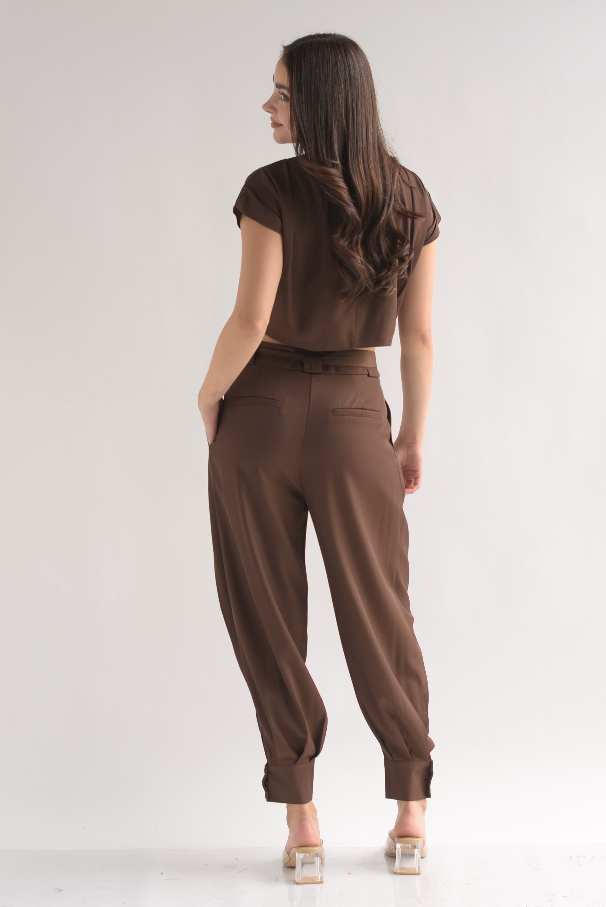 Set Pantalón globo y Blusa crop