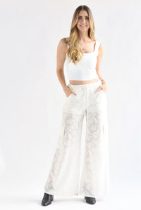 Fashion Styled Pantalón cargo encaje Ivory