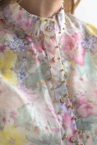 Fashion Styled Set Falda y Blusa pétalos Pastel