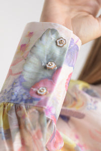 Fashion Styled Set Falda y Blusa pétalos Pastel