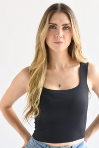 Fashion Styled Top underwear copas tirante grueso Negro