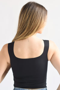 Fashion Styled Top underwear copas tirante grueso Negro