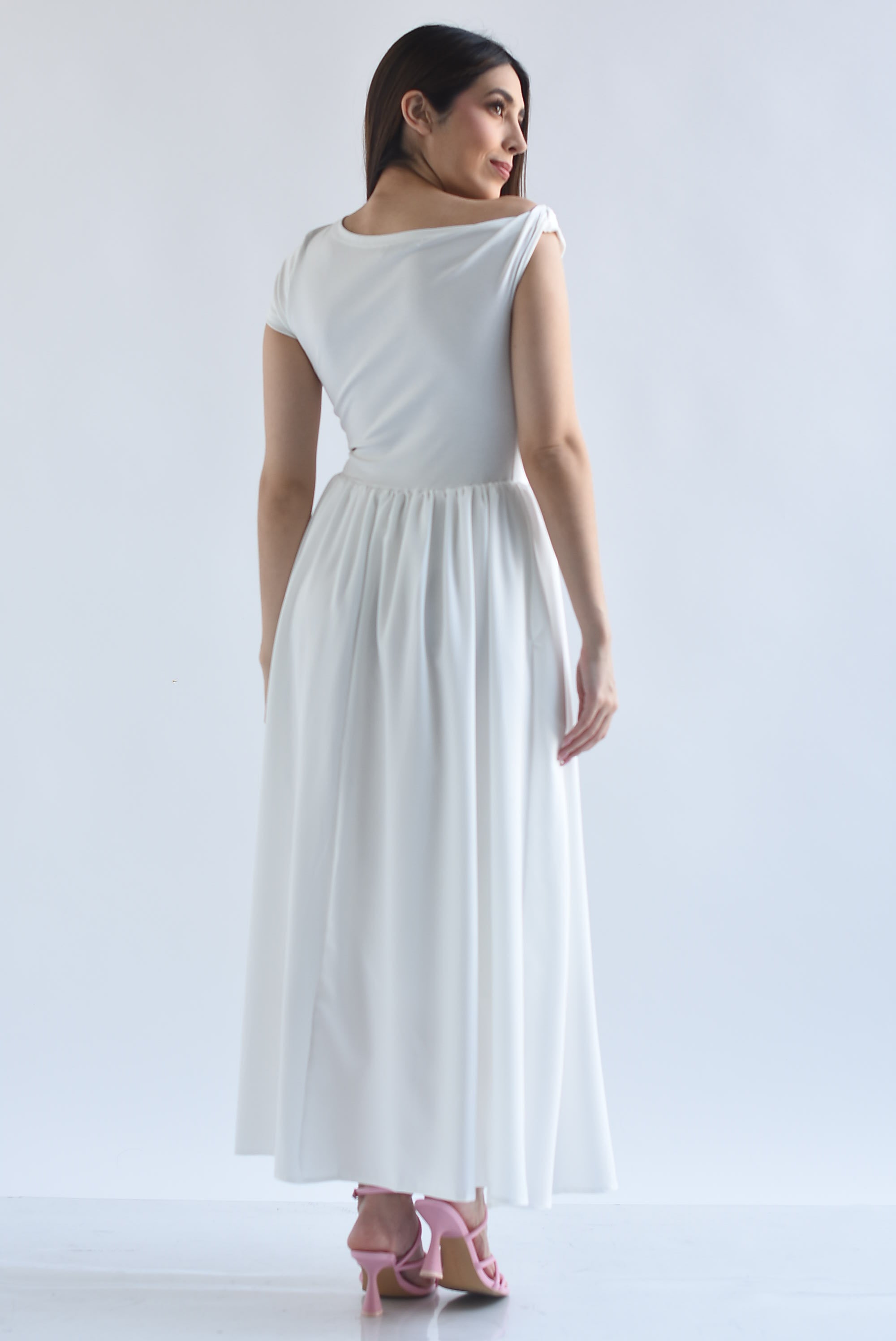 Vestido top canalé fruncido
