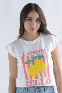 Fashion Styled T-shirt LIMONCELLO Blanco