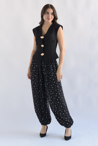 Fashion Styled PREVENTA Pantalón globo polka dots Negro
