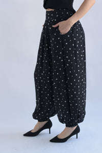 Fashion Styled PREVENTA Pantalón globo polka dots Negro