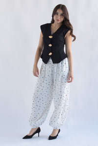 Fashion Styled PREVENTA Pantalón globo polka dots Blanco