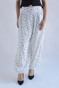 Fashion Styled PREVENTA Pantalón globo polka dots Blanco