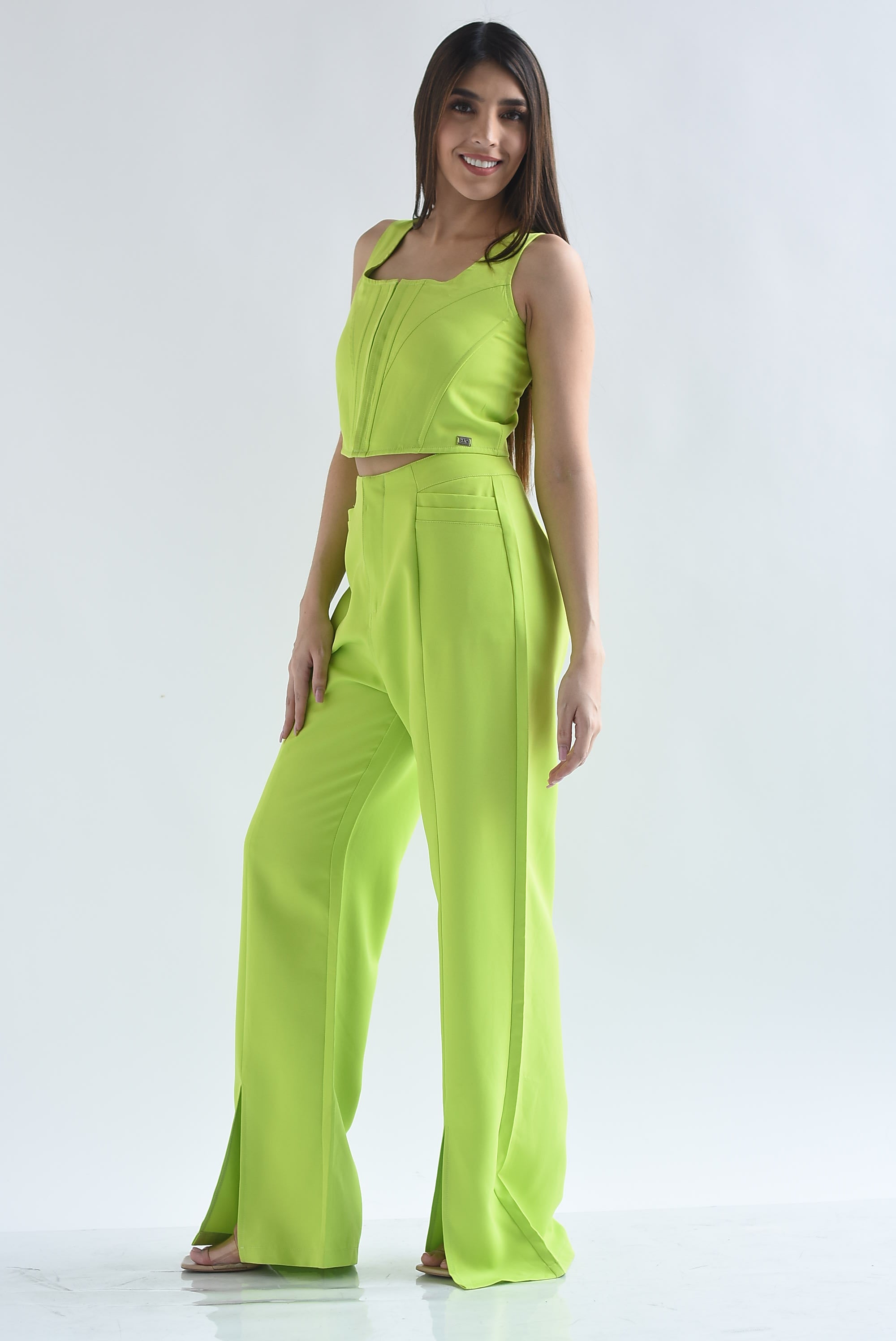 Pantalón de vestir bolsillo plisado