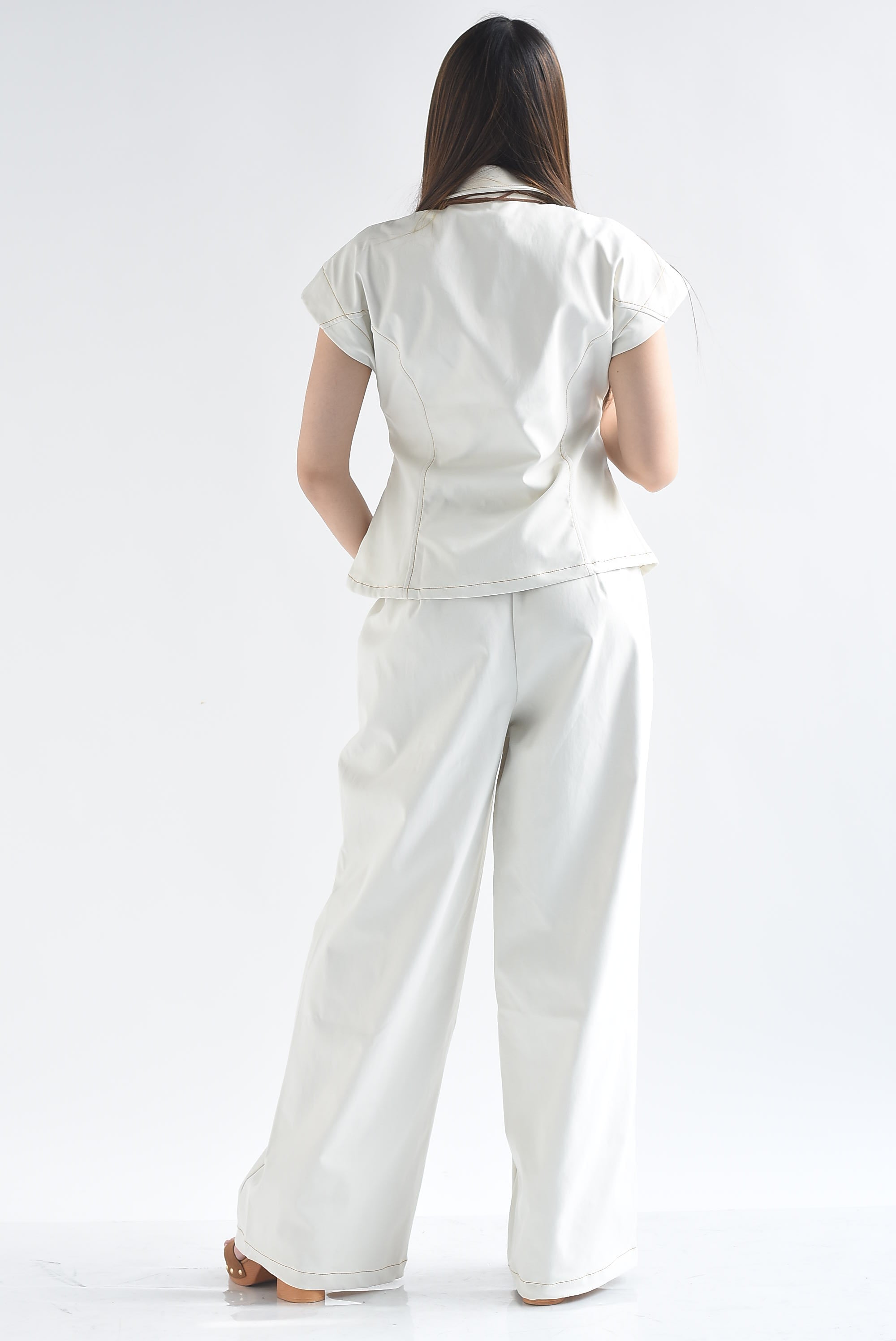 Set Pantalón wide y Blusa pinzas
