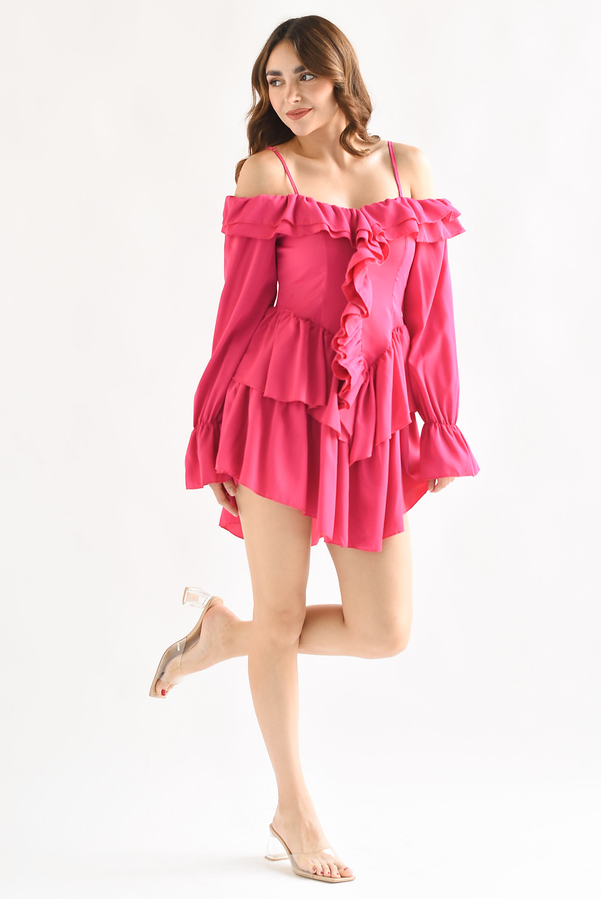 Vestido corto olanes Fiusha