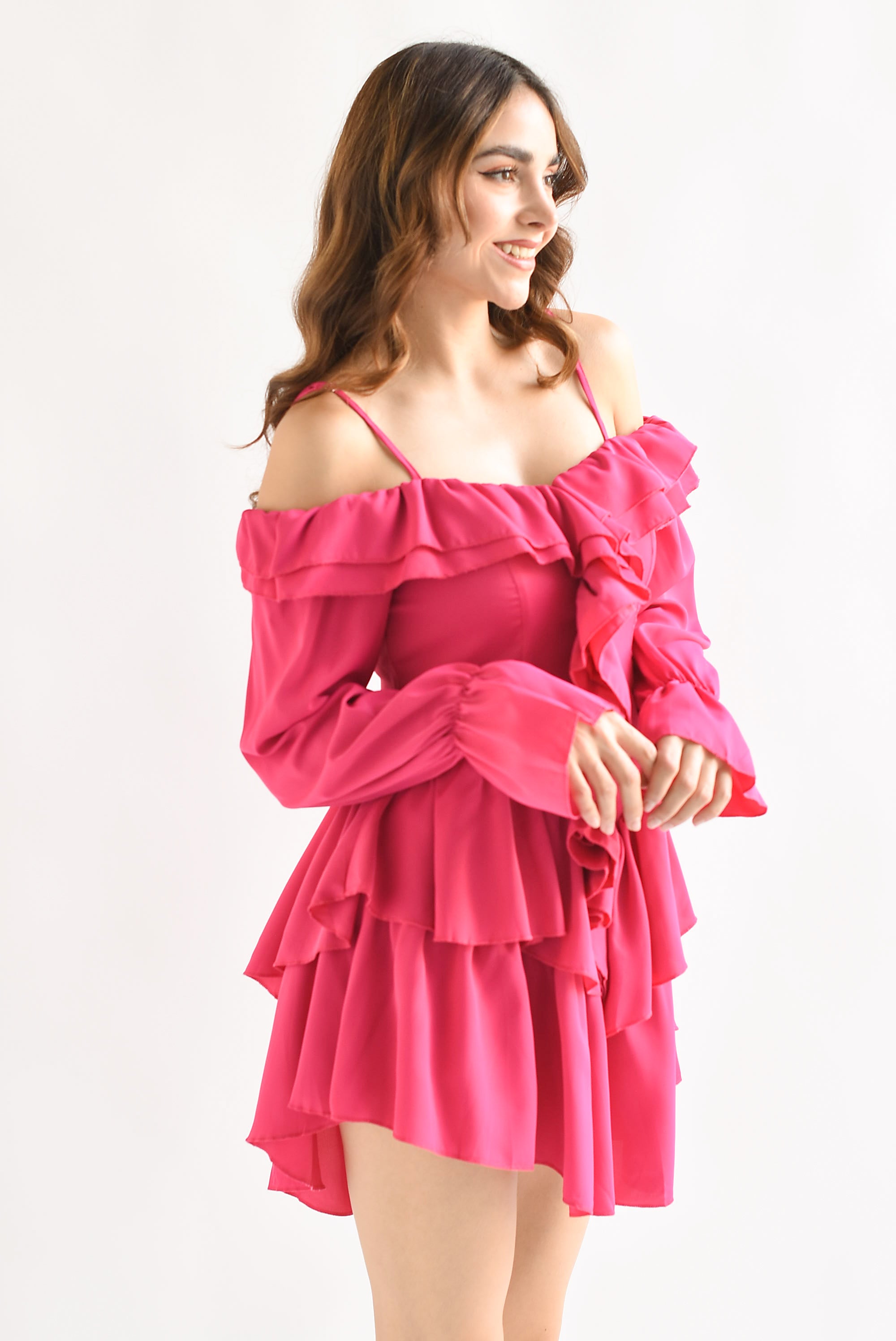 Vestido corto olanes Fiusha