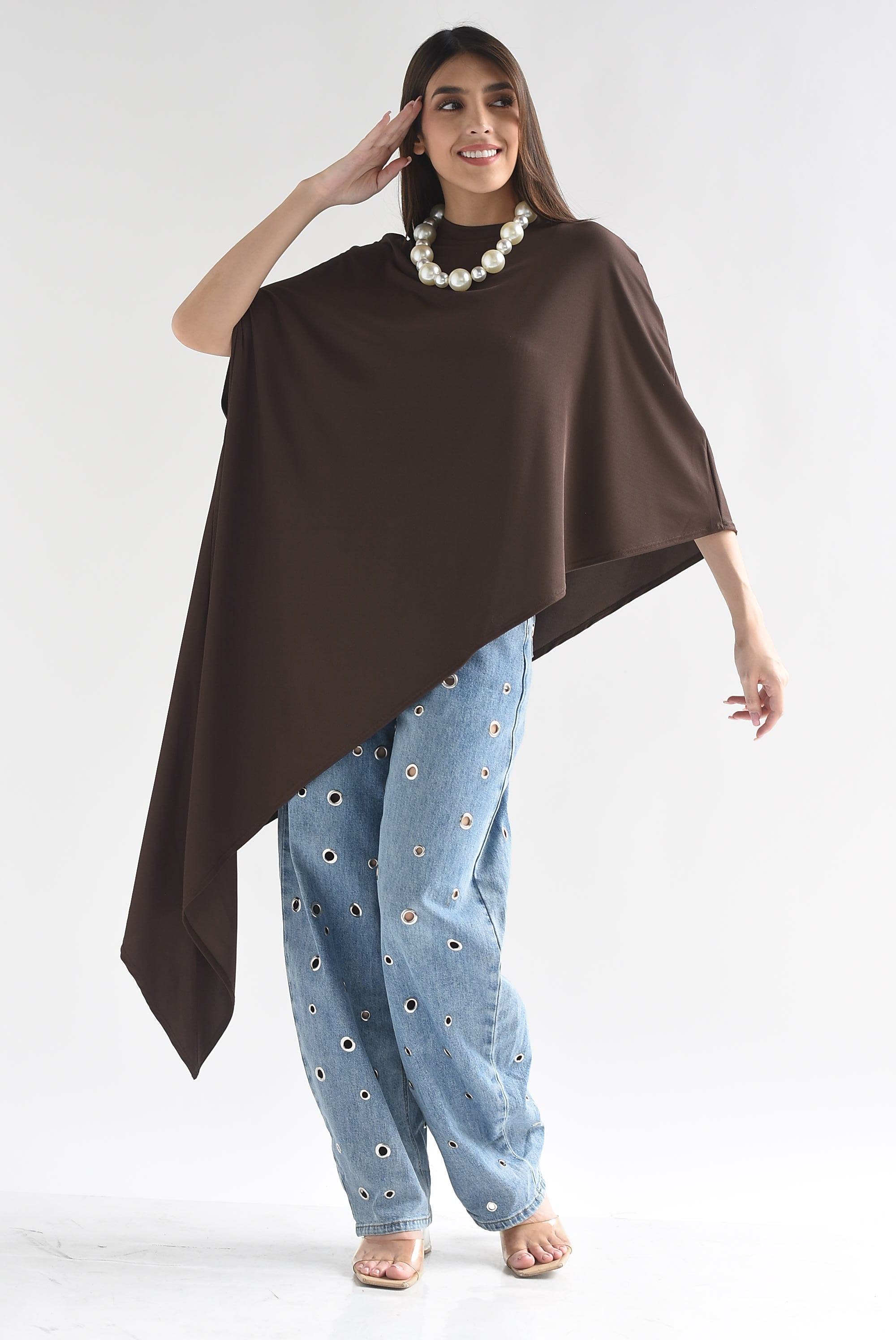 PREVENTA Blusa asimétrica tipo capa