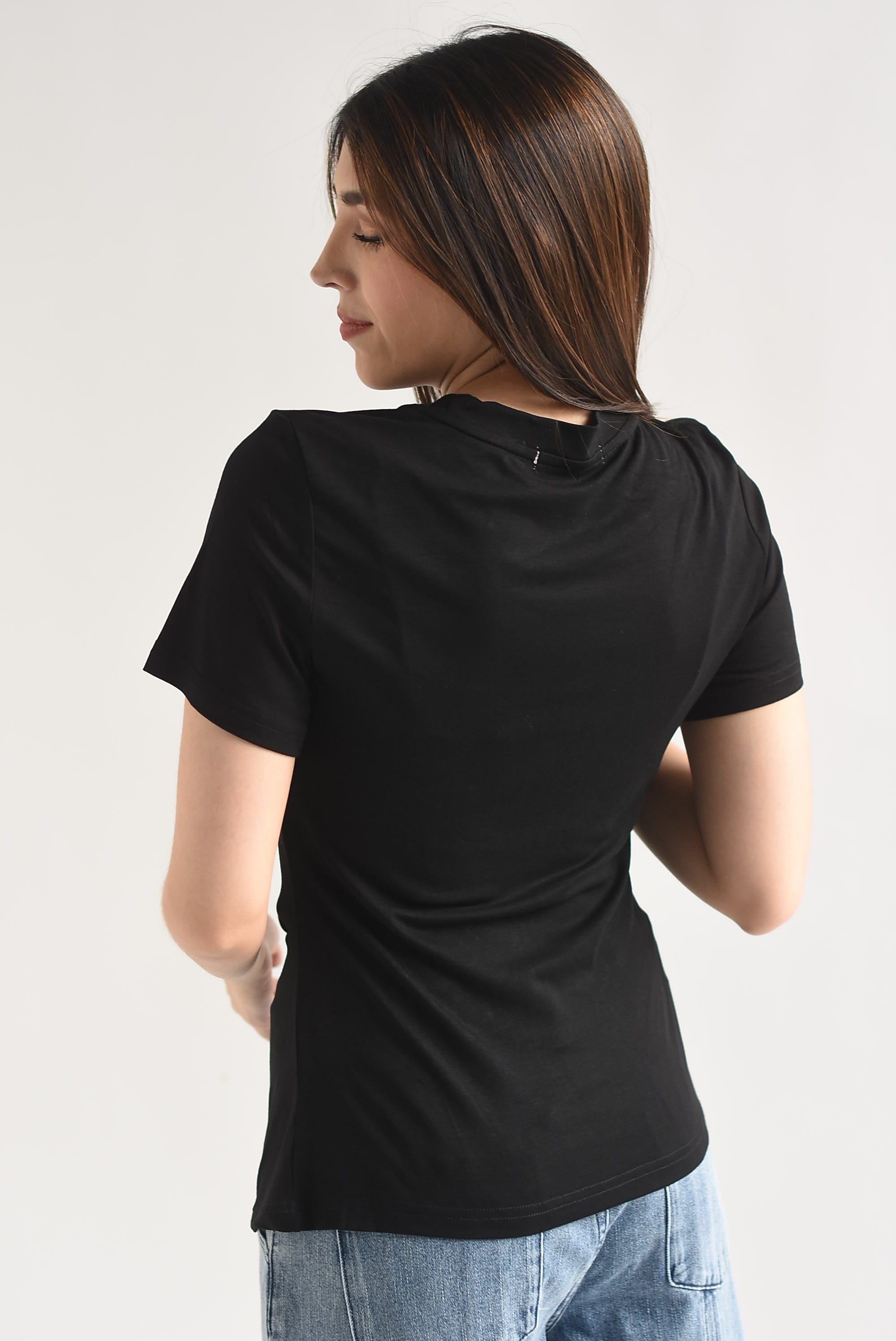 T-Shirt drapeado broche cerradura