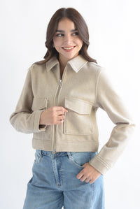 Fashion Styled Chamarra cargo fleece Arena