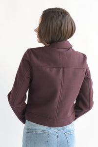 Fashion Styled Chamarra cargo fleece Vino