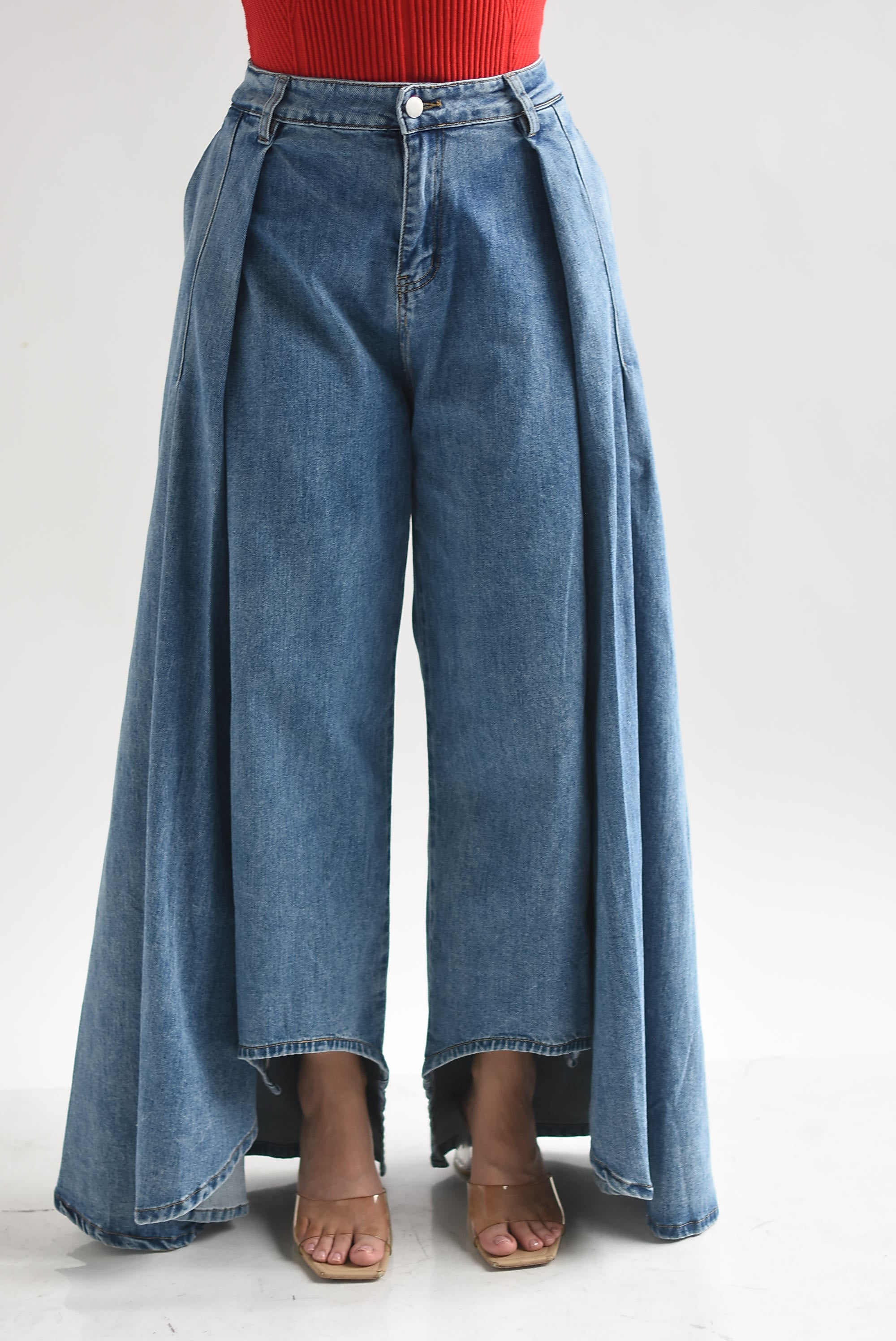 Jeans faldón pinzas