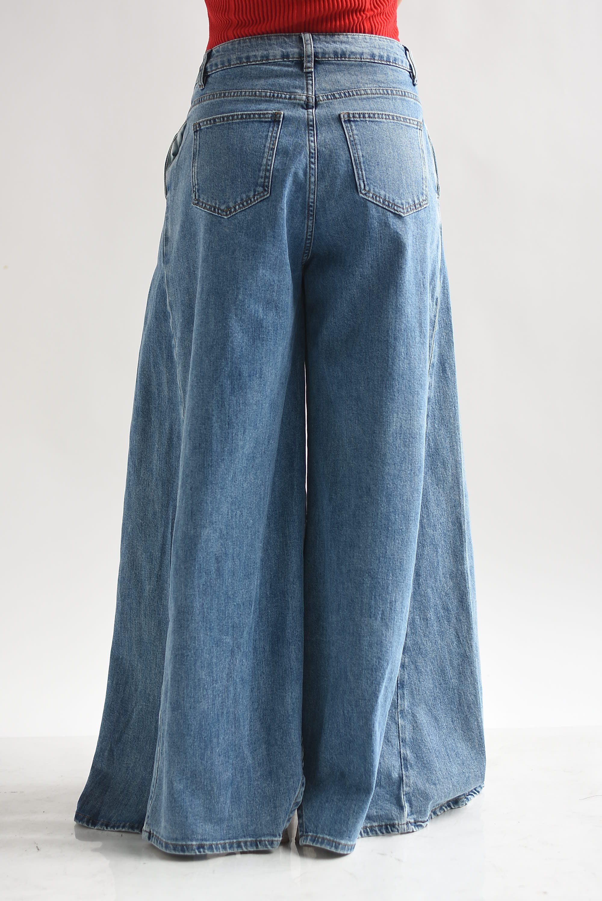 Jeans faldón pinzas