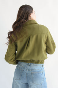 Fashion Styled Chamarra bomber fleece Verde Sage