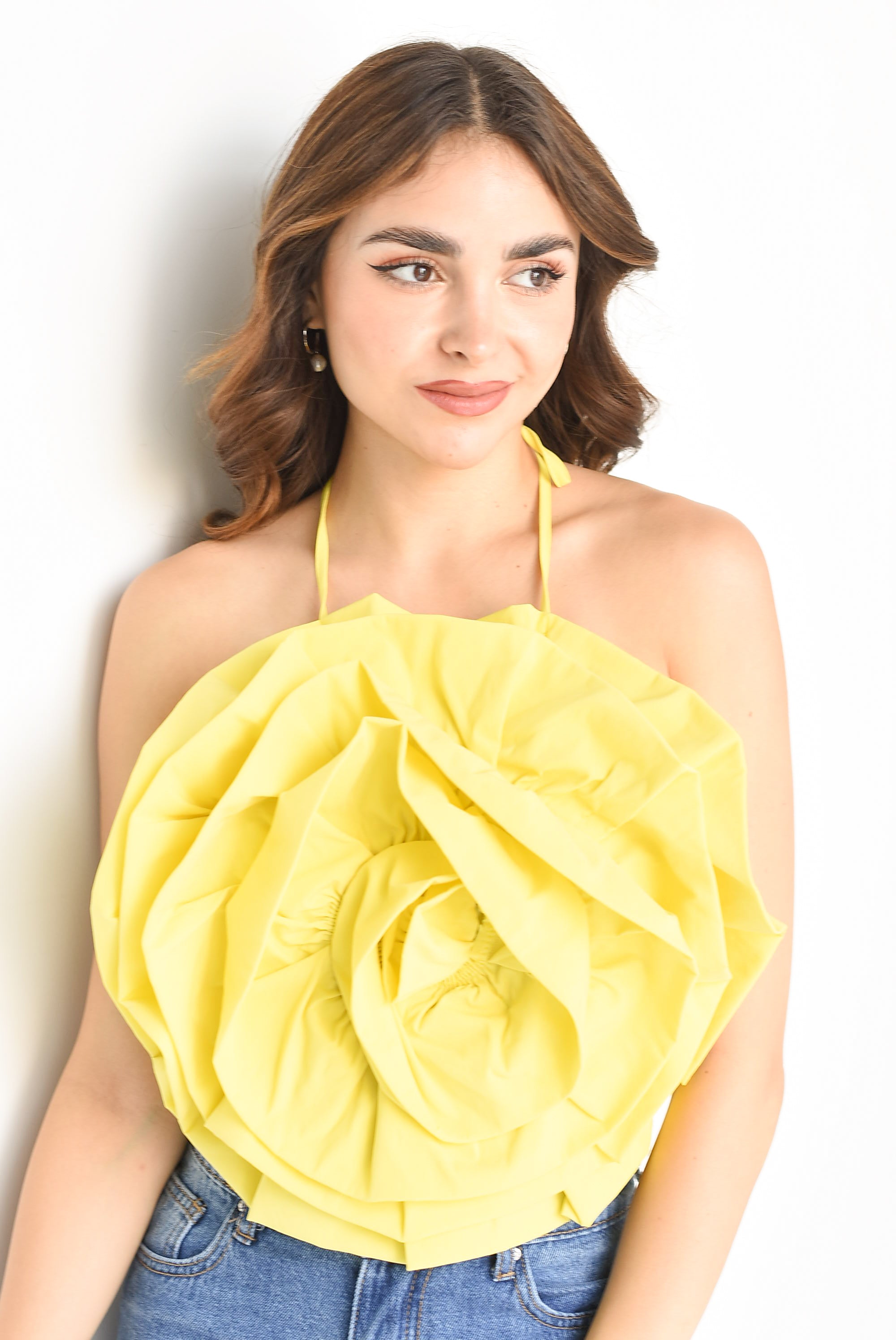 Top maxi flor Amarillo