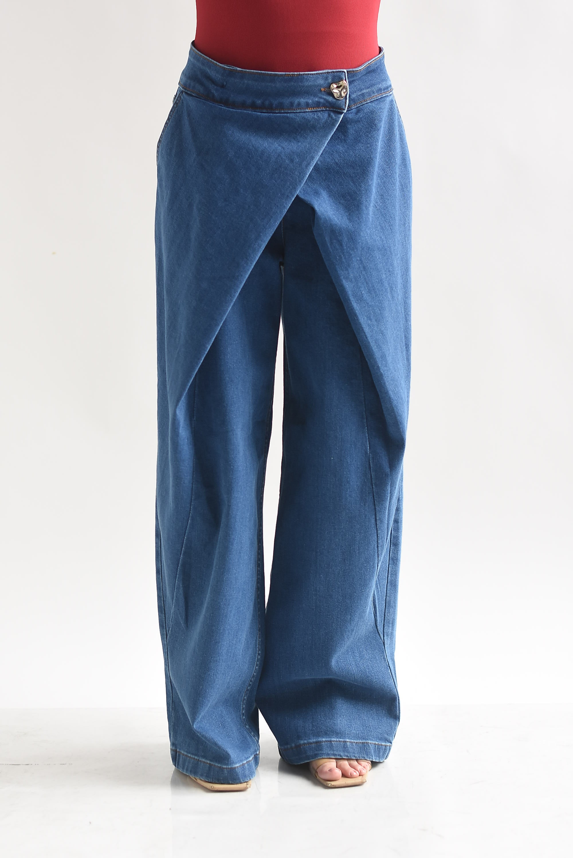 Jeans wide envolvente