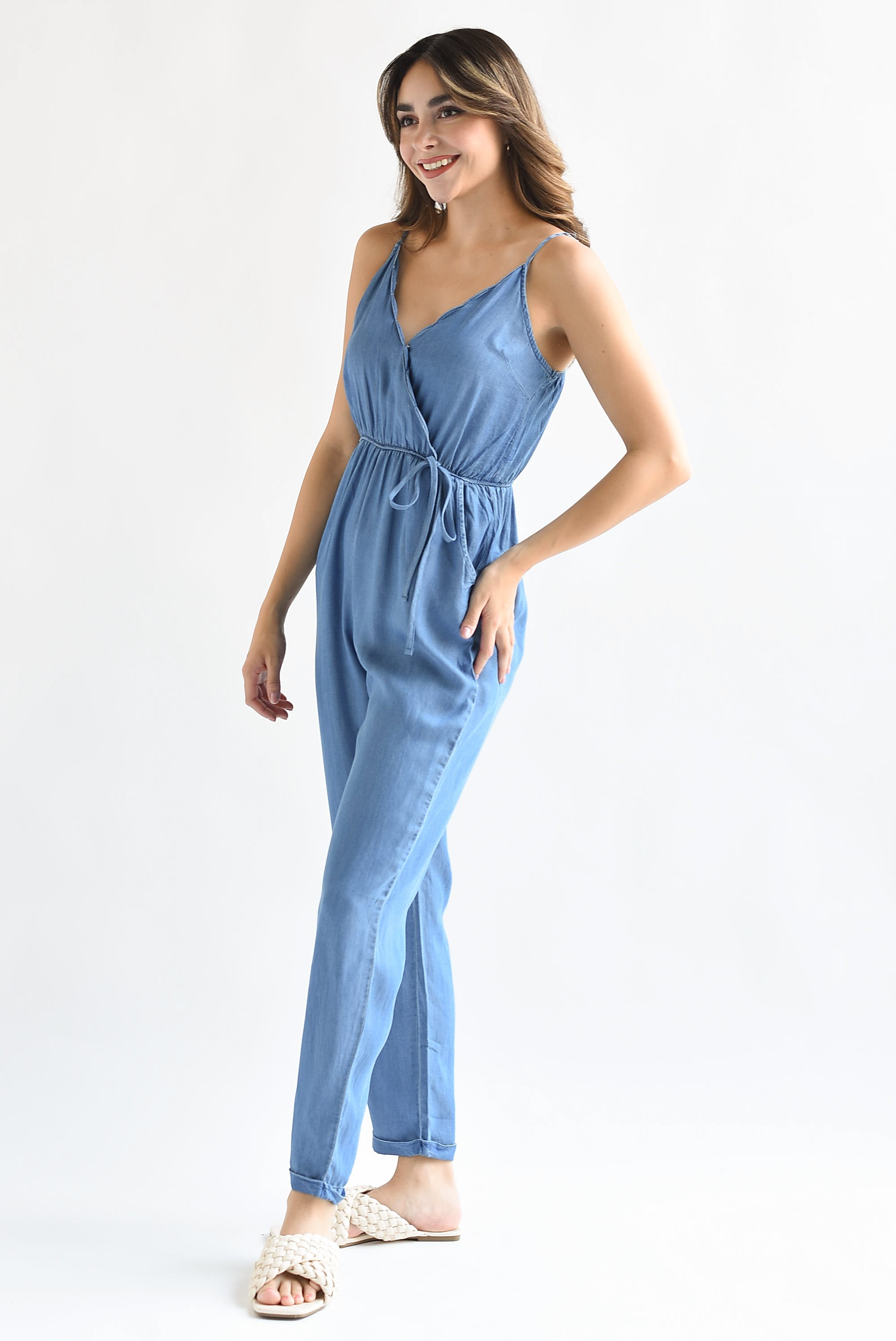 Jumpsuit cruzado tipo Denim