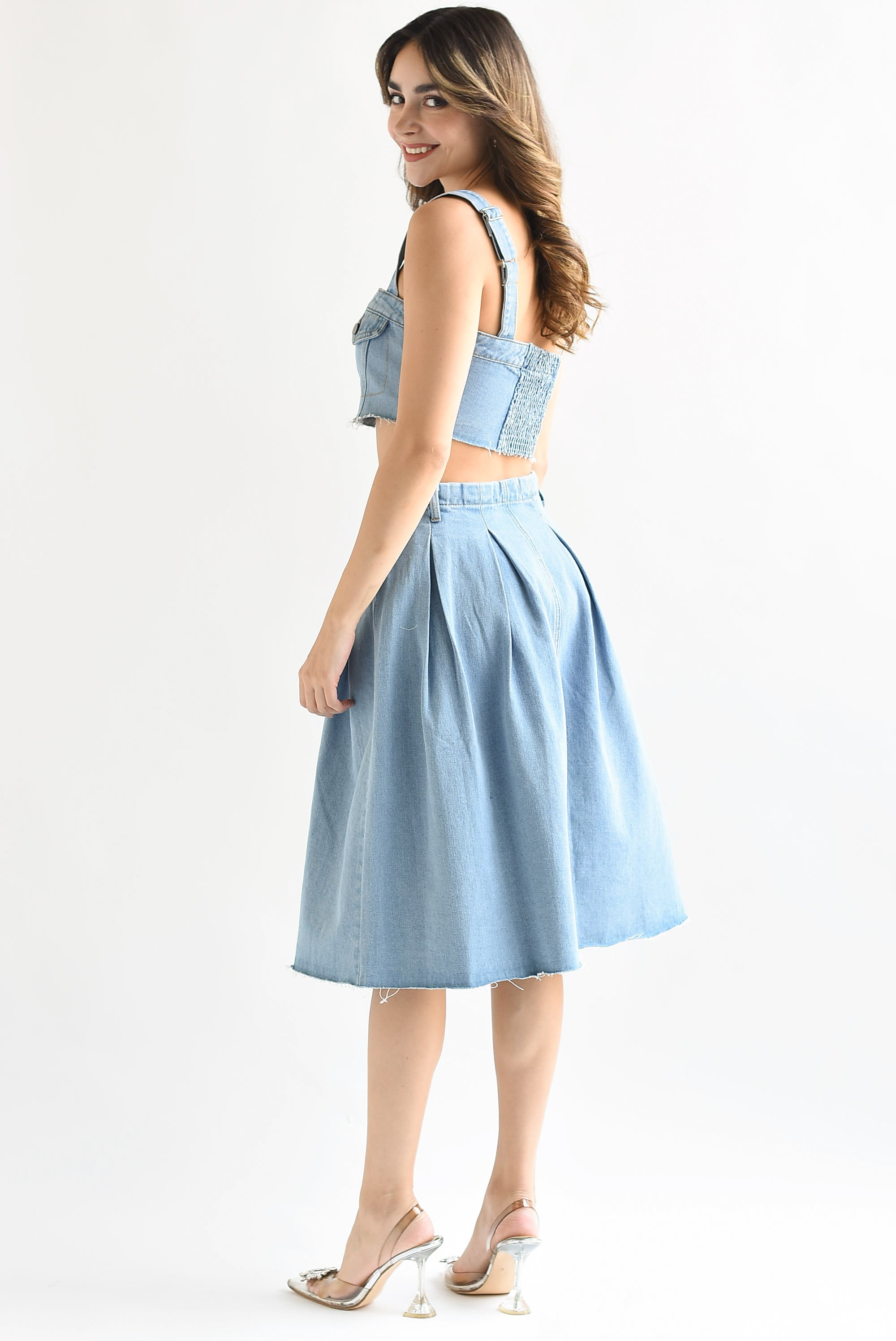 Set Falda A y Top Denim