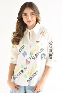 Fashion Styled Camisa SUMMER Blanca
