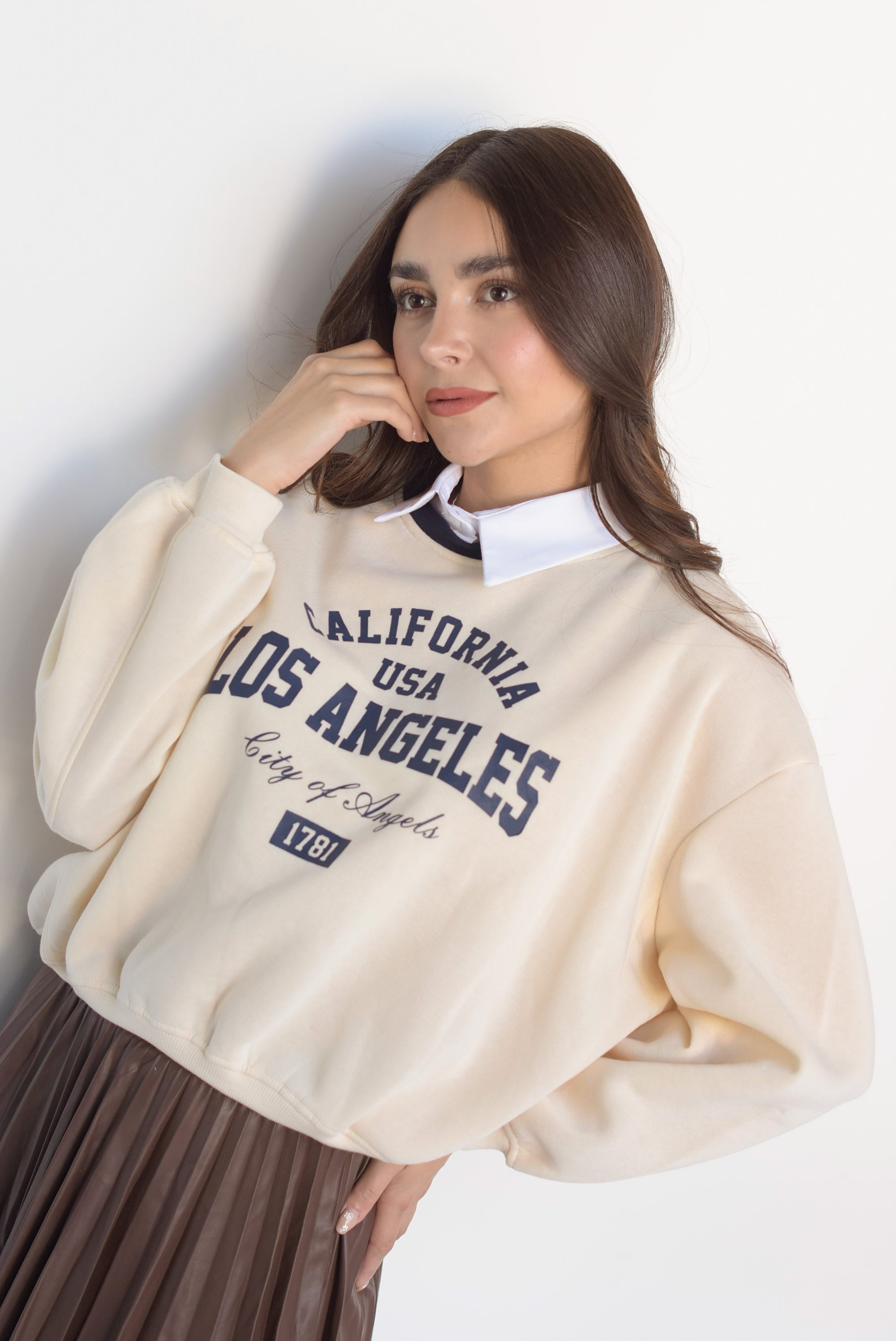 Sudadera LOS ANGELES Ivory