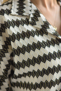 Fashion Styled Set Short y Camisa estampado hilo metalizado