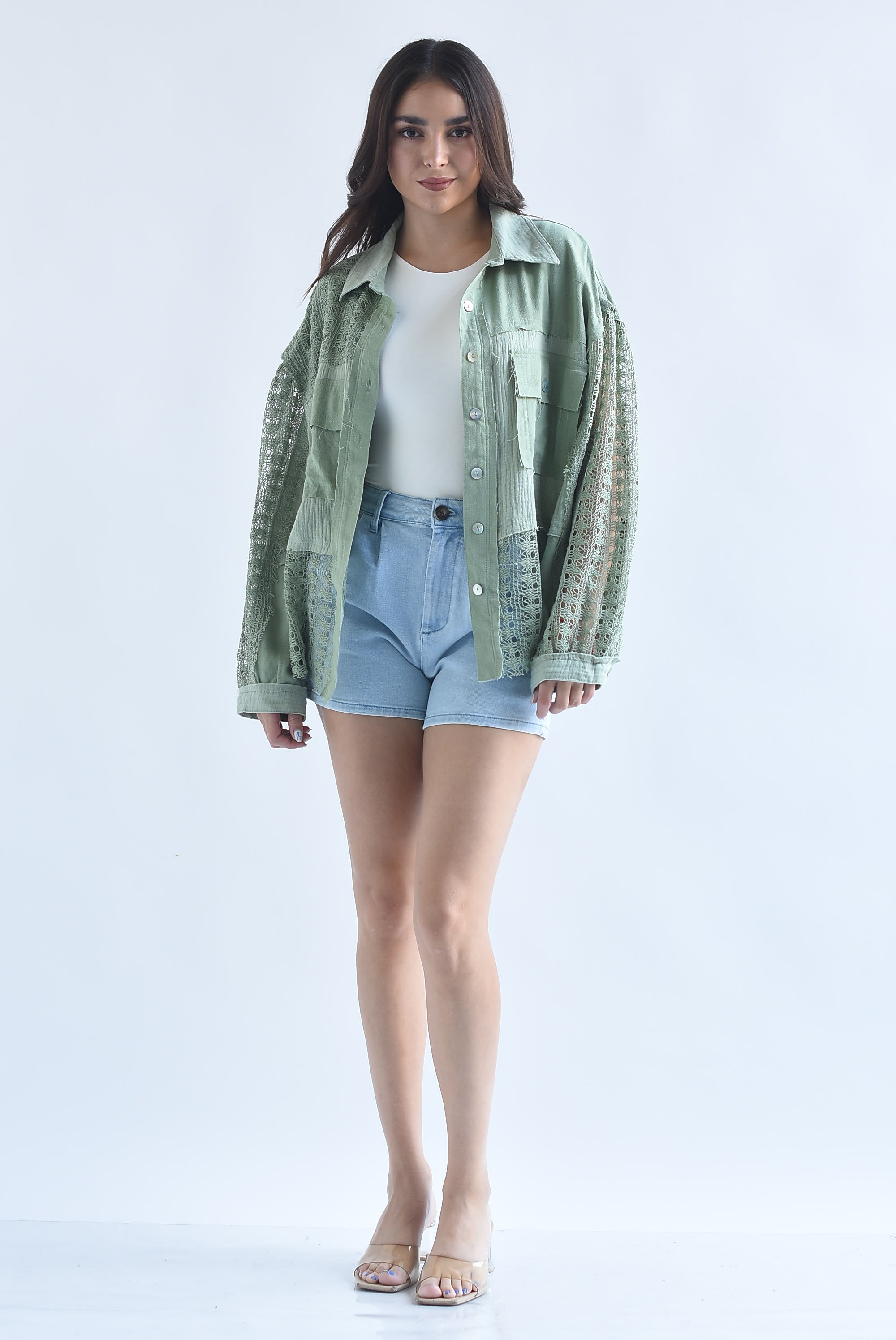Short Denim pinzas