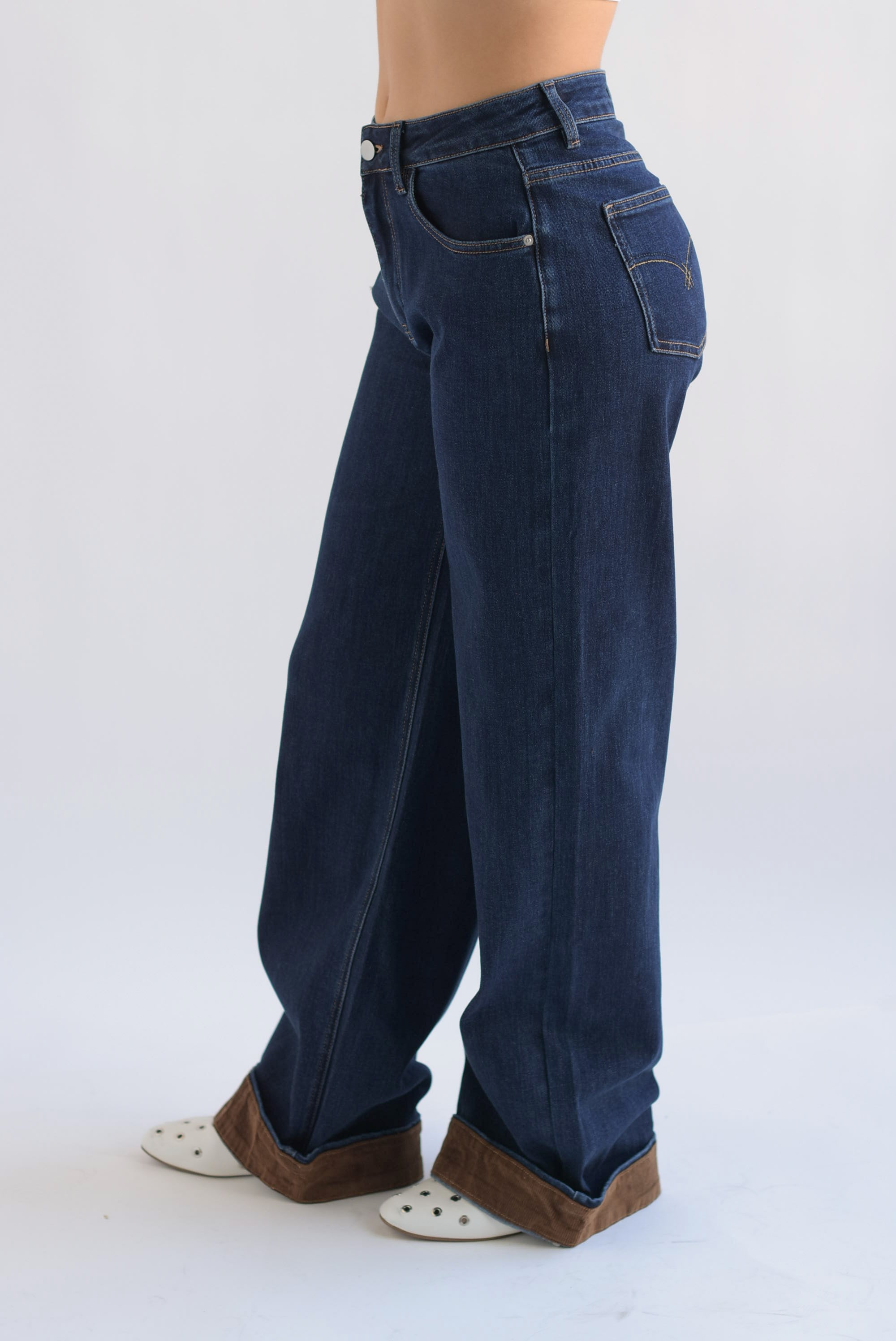 Set Pantalón y Shacket pana Denim Dark