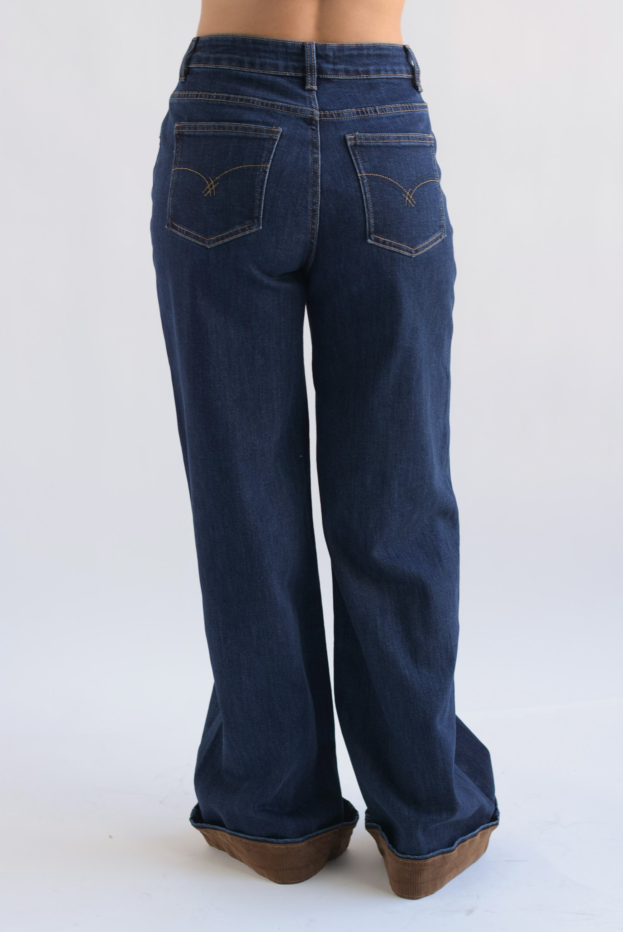 Set Pantalón y Shacket pana Denim Dark