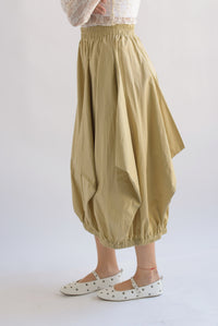 Fashion Styled Falda globo picos Kaki