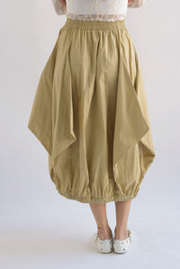 Fashion Styled Falda globo picos Kaki