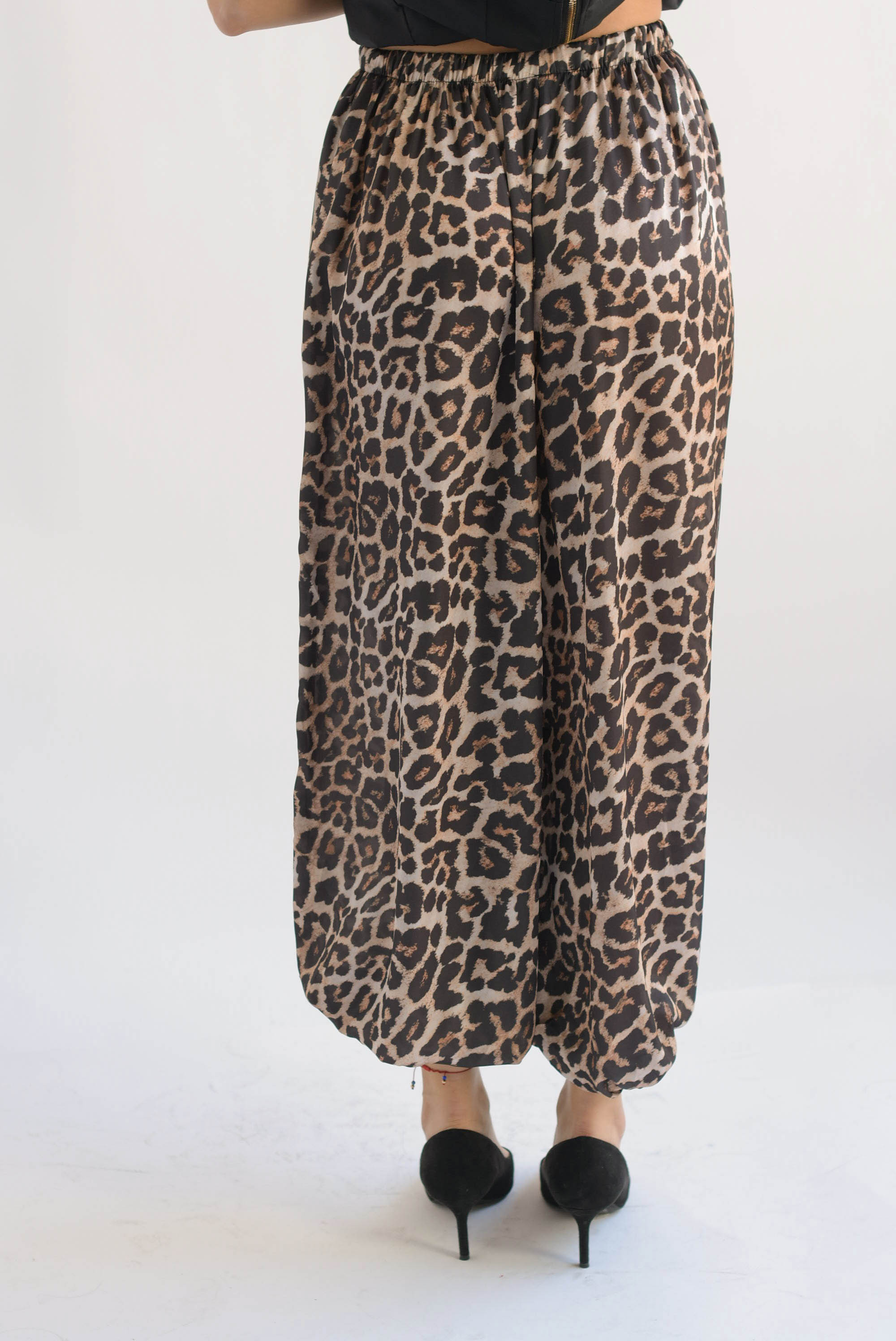 PREVENTA Pantalón globo satinado Leopardo