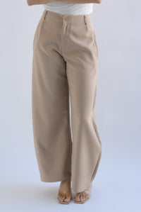 Fashion Styled Pantalón de vestir barrel Beige