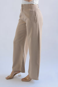 Fashion Styled Pantalón de vestir barrel Beige