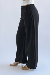 Fashion Styled Pantalón de vestir barrel Negro