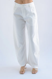 Fashion Styled Pantalón de vestir barrel Blanco