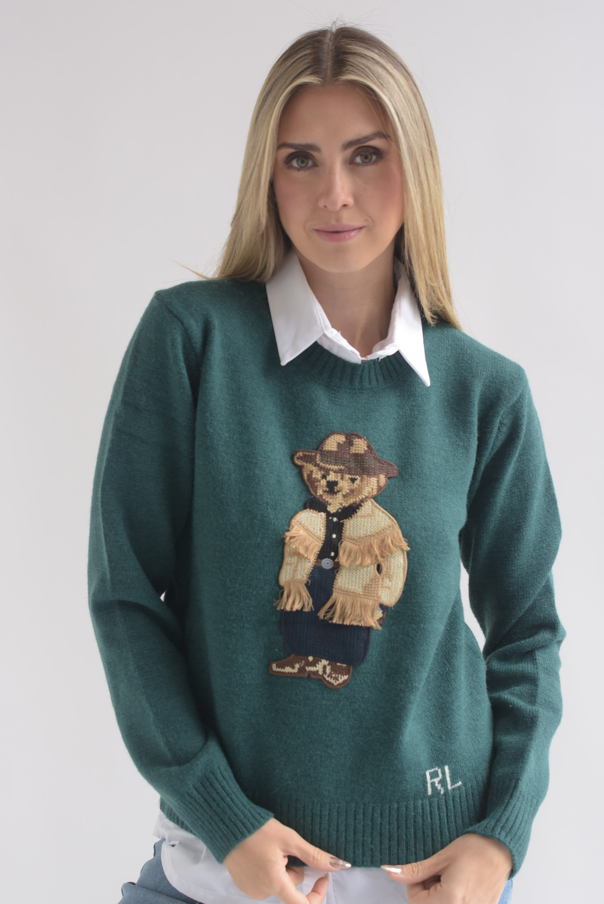Sweater oso chamarra flecos