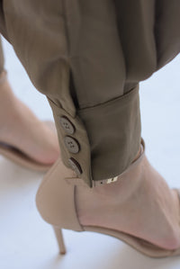 Fashion Styled Pantalón globo tobillos anchos Verde Militar