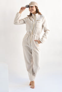 Fashion Styled Jumpsuit cierre jareta Ivory