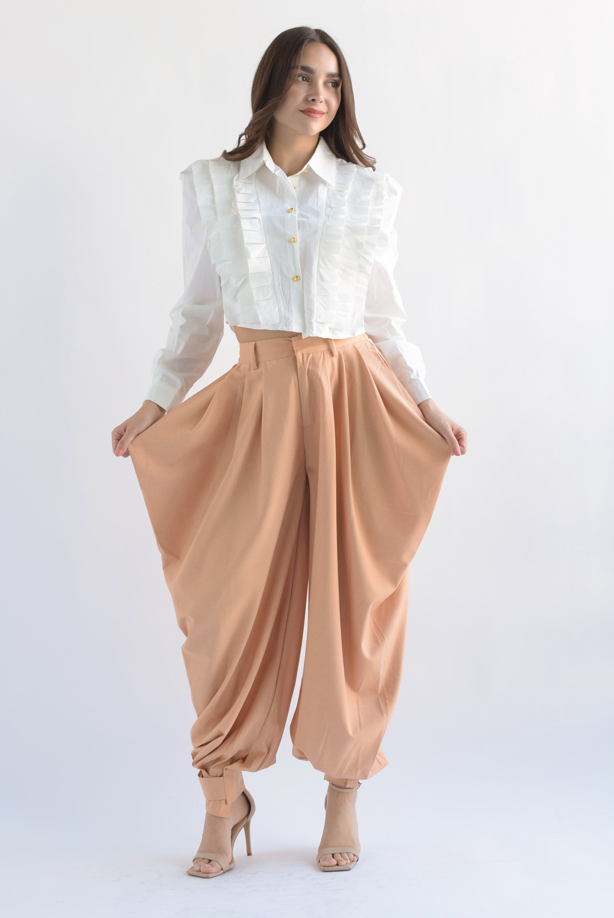 Pantalón globo picos Peach