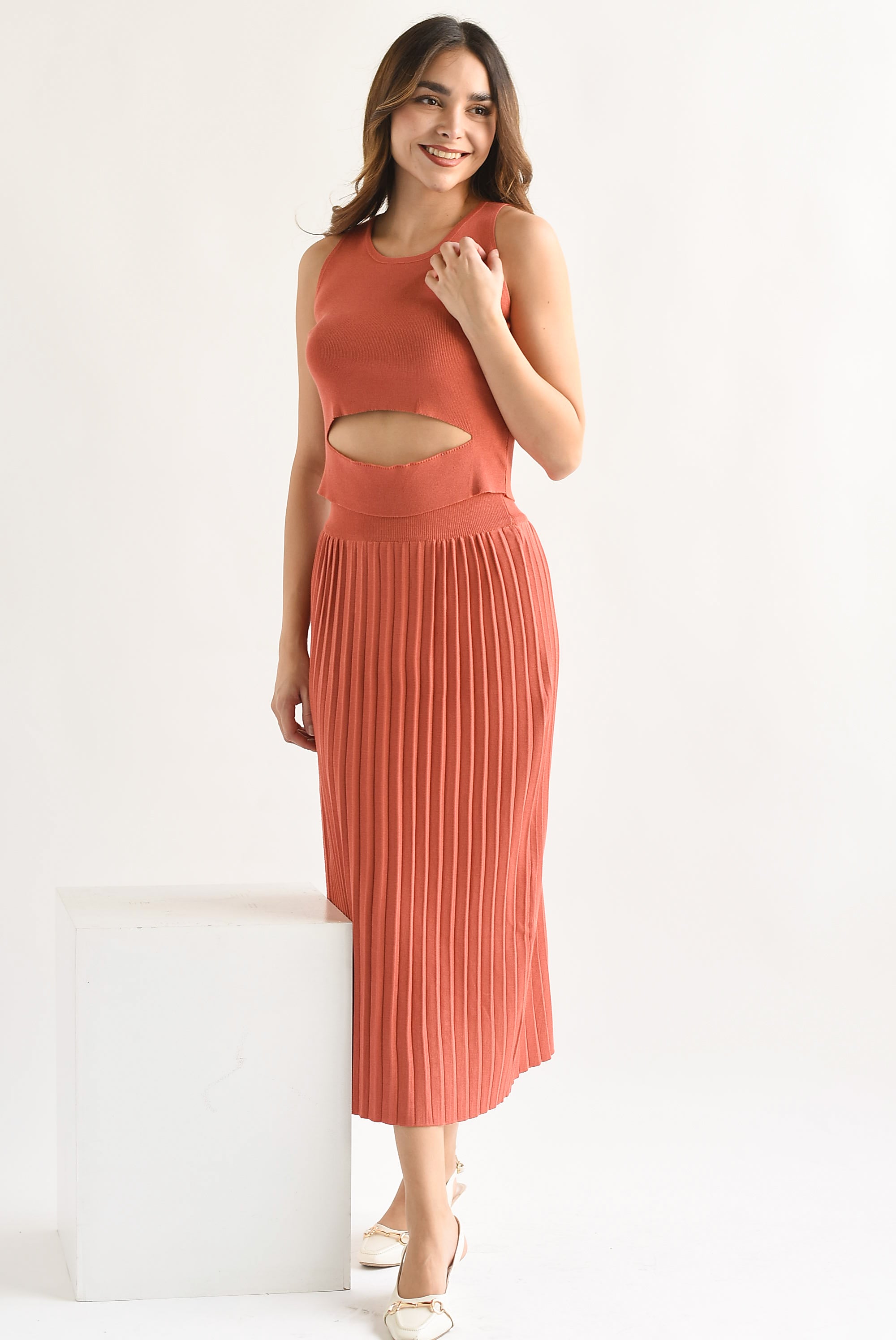 Set Falda y Blusa cut-out punto Shedron