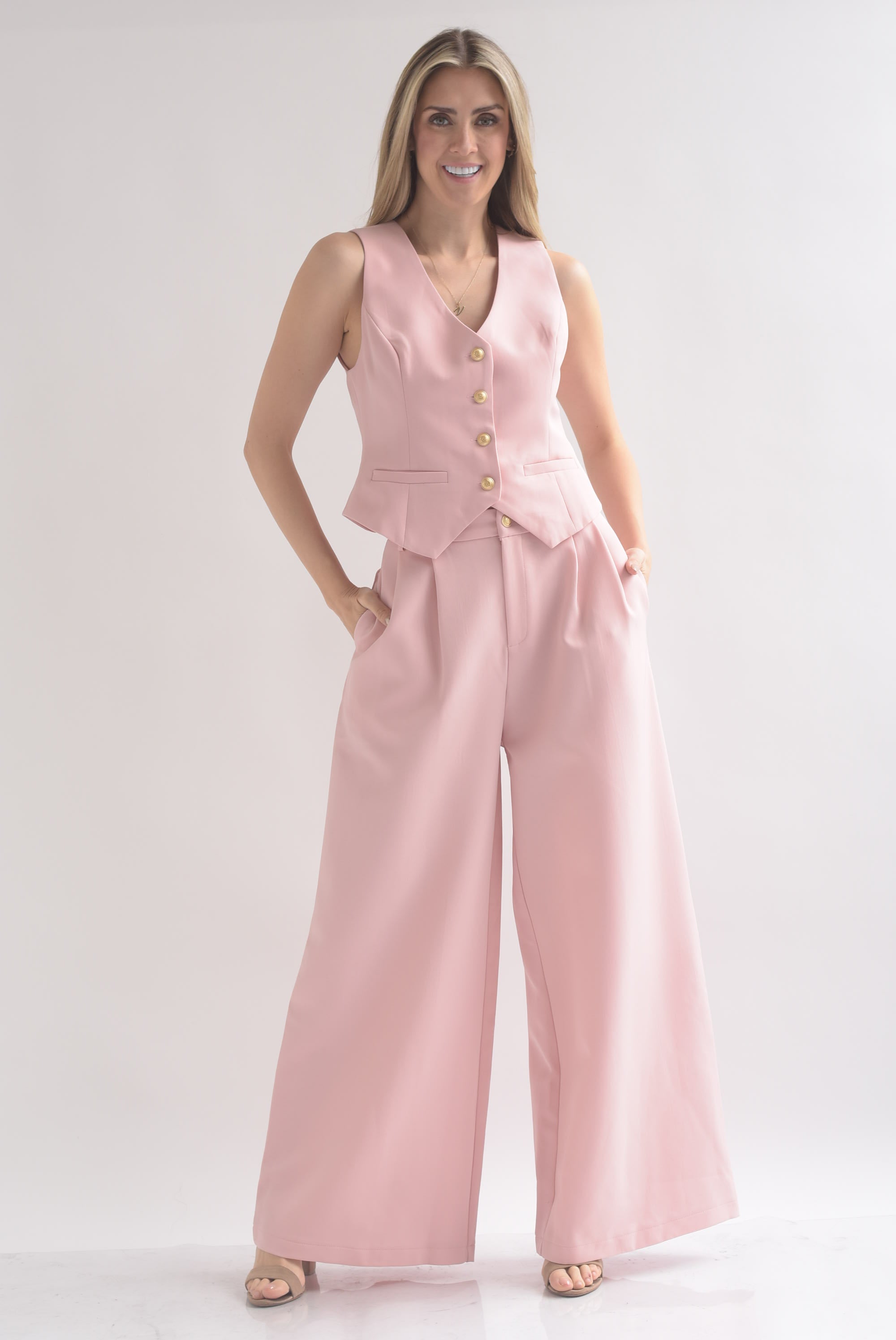 Set Pantalón súper wide y Chaleco