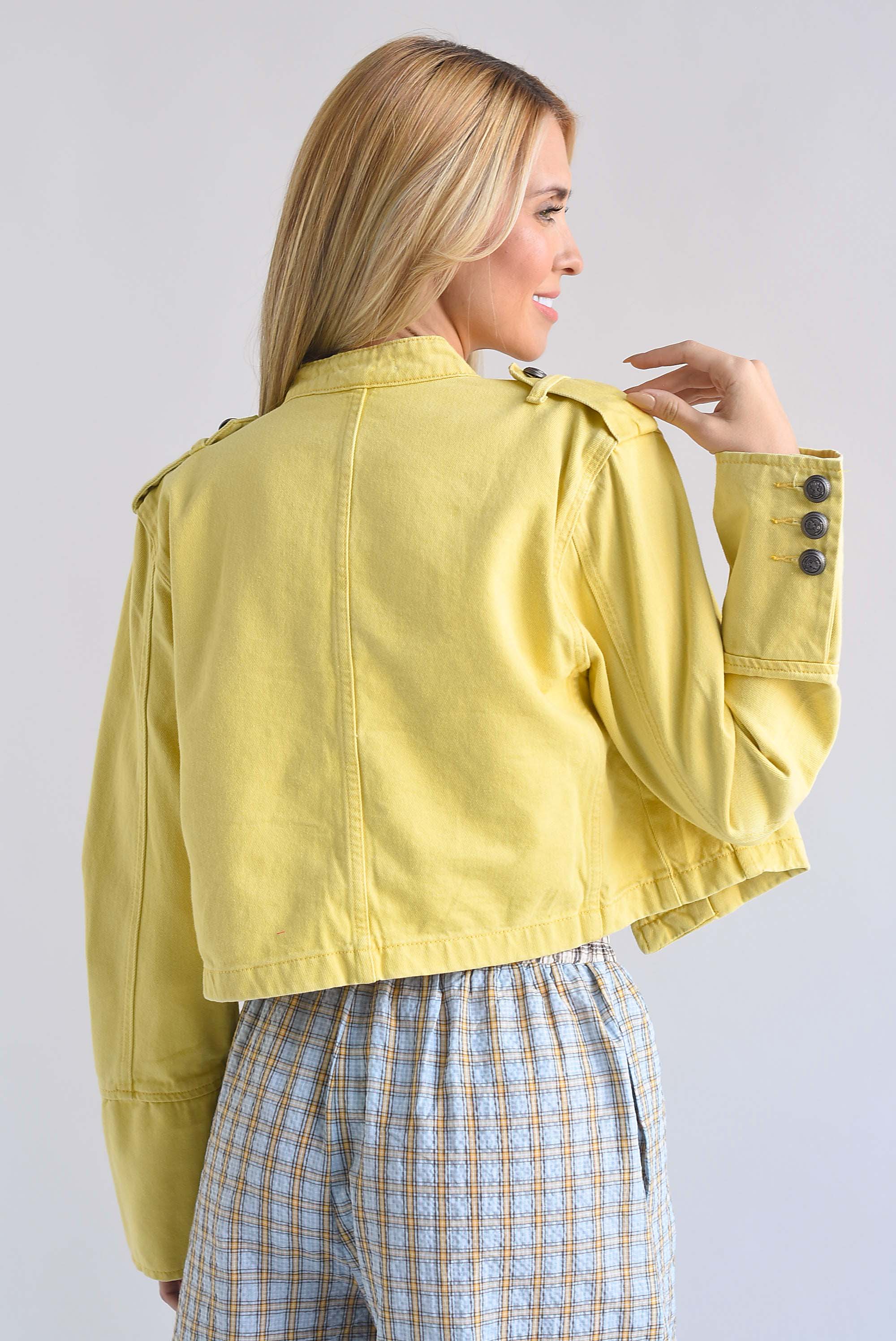 Chamarra militar Denim pastel