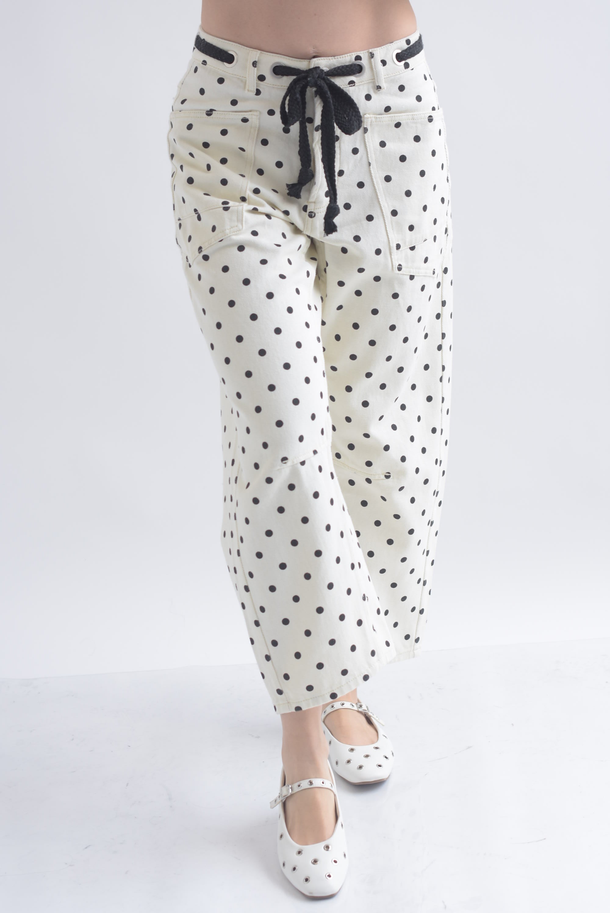 Jeans barrel polka dots cinta