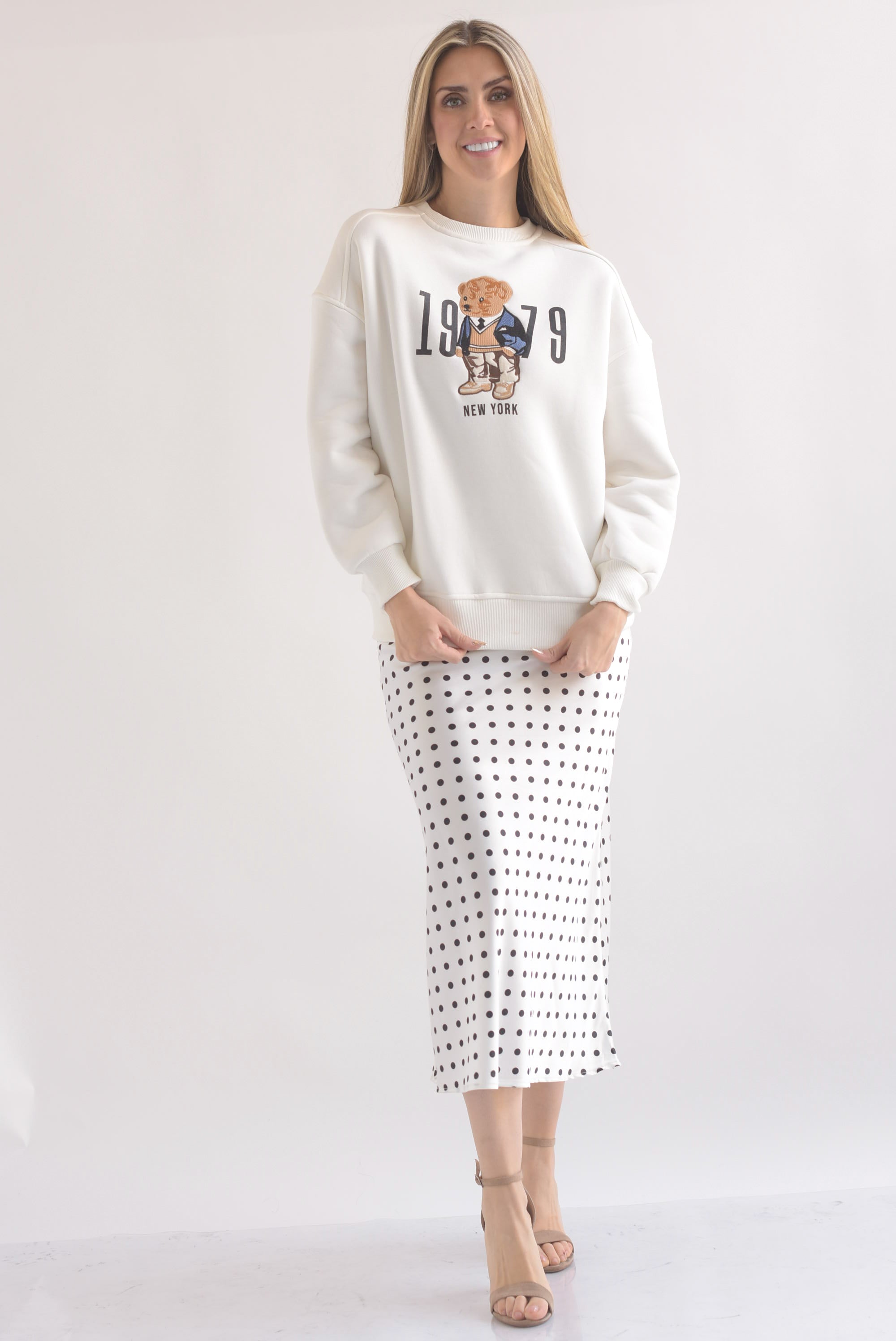 Falda lencera polka dots